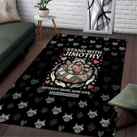 Jimothy The Raccoon Area Rug Vintage Raccoon Small Frame Big Heart