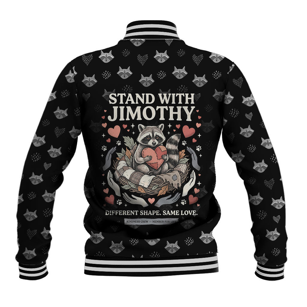 Jimothy The Raccoon Baseball Jacket Vintage Raccoon Small Frame Big Heart