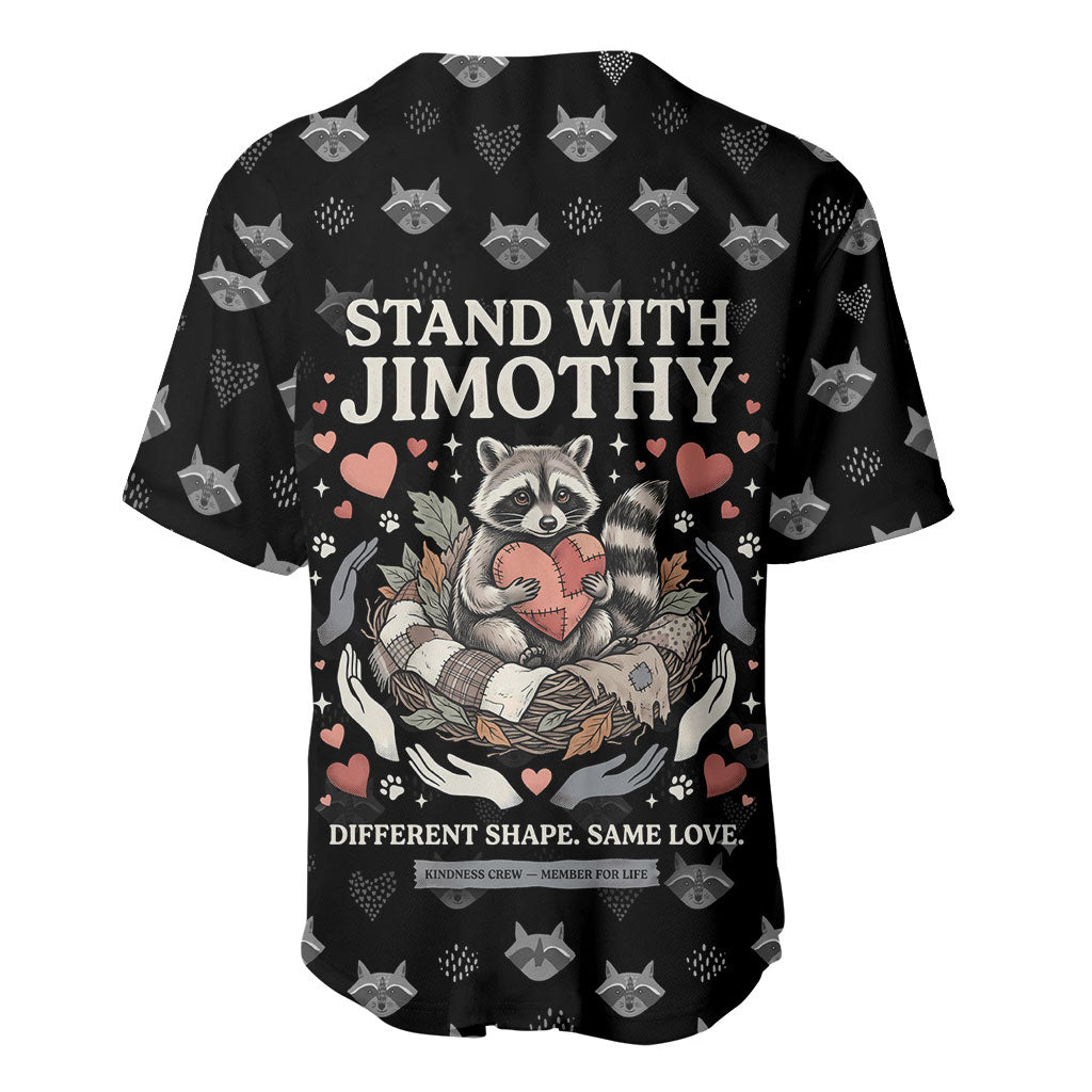 Jimothy The Raccoon Baseball Jersey Vintage Raccoon Small Frame Big Heart