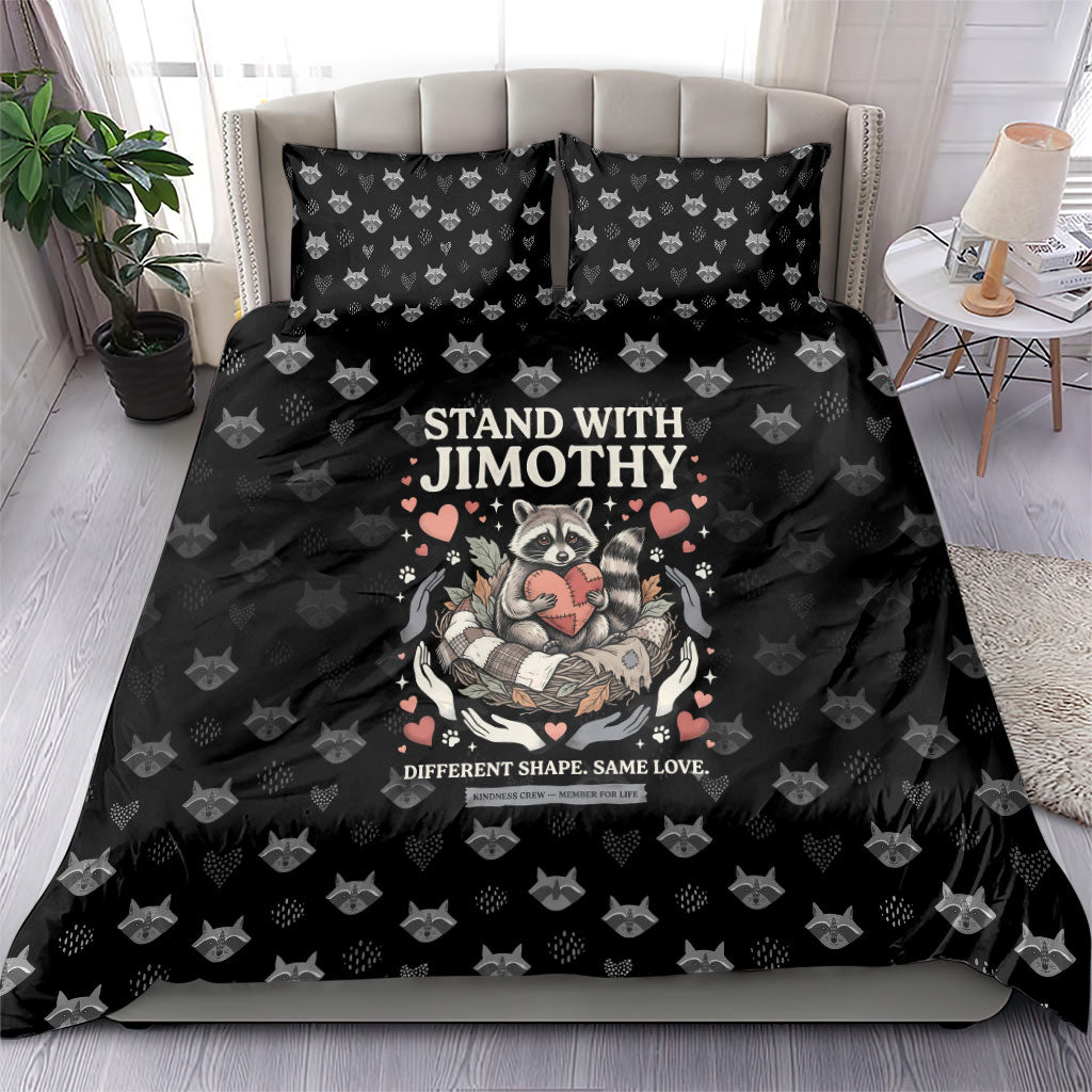 Jimothy The Raccoon Bedding Set Vintage Raccoon Small Frame Big Heart
