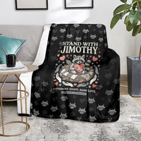 Jimothy The Raccoon Blanket Vintage Raccoon Small Frame Big Heart