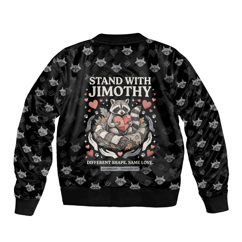 Jimothy The Raccoon Bomber Jacket Vintage Raccoon Small Frame Big Heart
