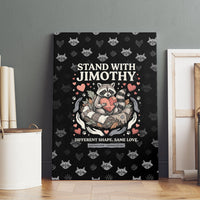 Jimothy The Raccoon Canvas Wall Art Vintage Raccoon Small Frame Big Heart