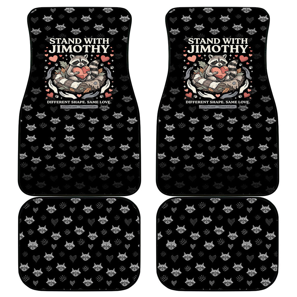 Jimothy The Raccoon Car Mats Vintage Raccoon Small Frame Big Heart