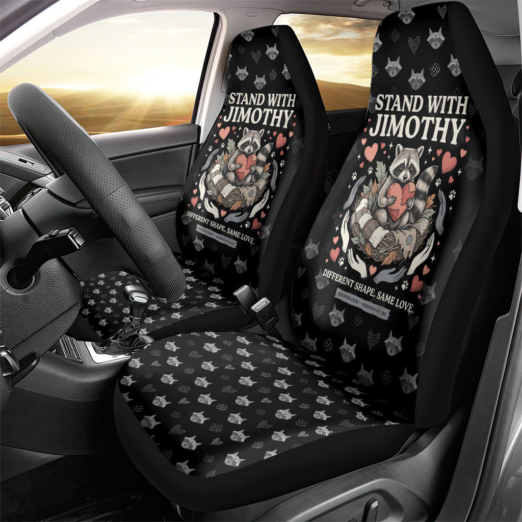 Jimothy The Raccoon Car Seat Cover Vintage Raccoon Small Frame Big Heart