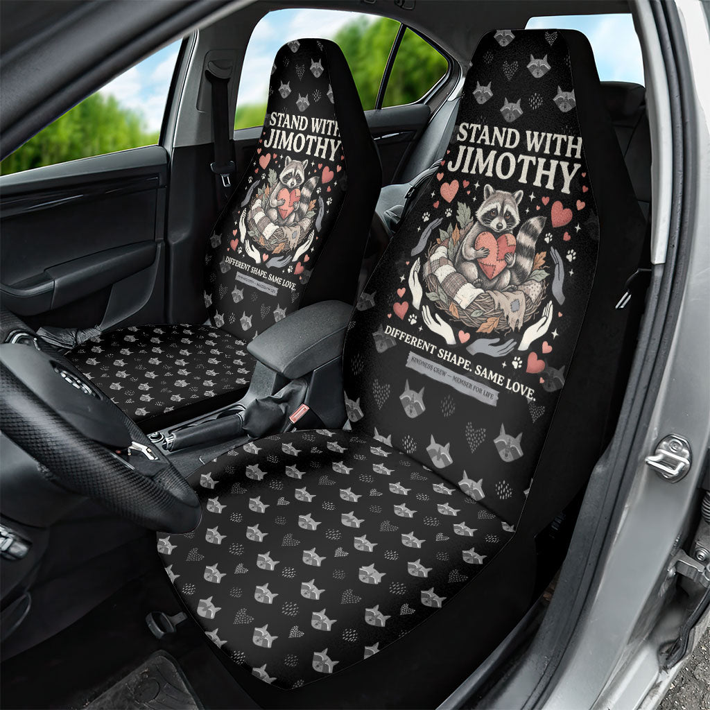 Jimothy The Raccoon Car Seat Cover Vintage Raccoon Small Frame Big Heart