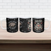 Jimothy The Raccoon Ceramic Mug Vintage Raccoon Small Frame Big Heart