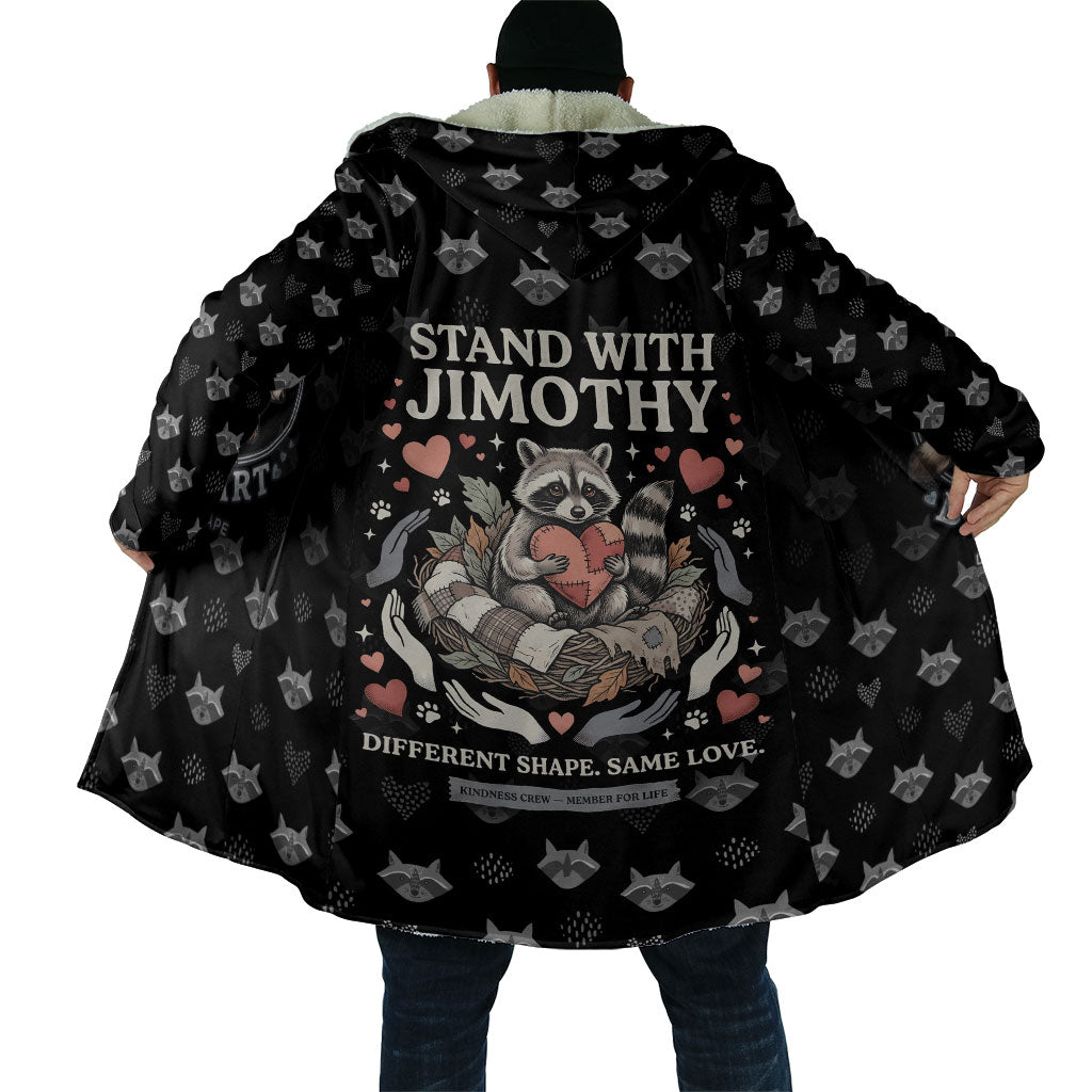Jimothy The Raccoon Cloak Vintage Raccoon Small Frame Big Heart