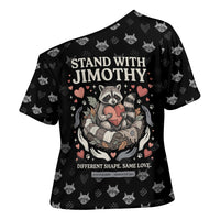 Jimothy The Raccoon Cross Shoulder Shirt Vintage Raccoon Small Frame Big Heart