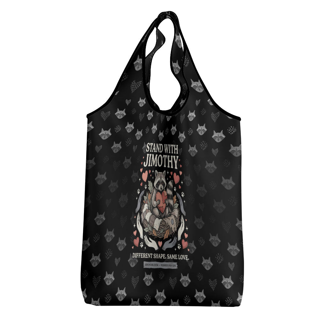 Jimothy The Raccoon Grocery Bag Vintage Raccoon Small Frame Big Heart
