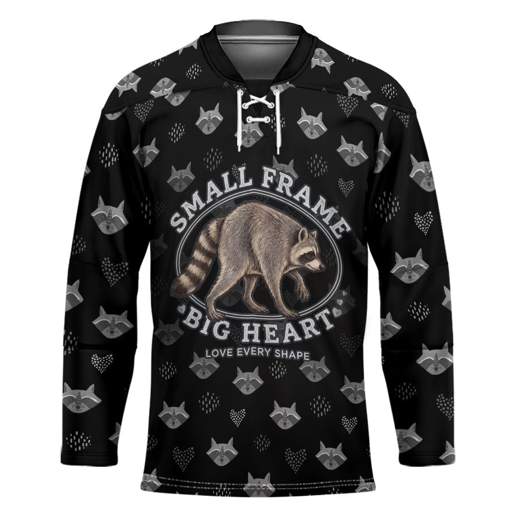 Jimothy The Raccoon Hockey Jersey Vintage Raccoon Small Frame Big Heart