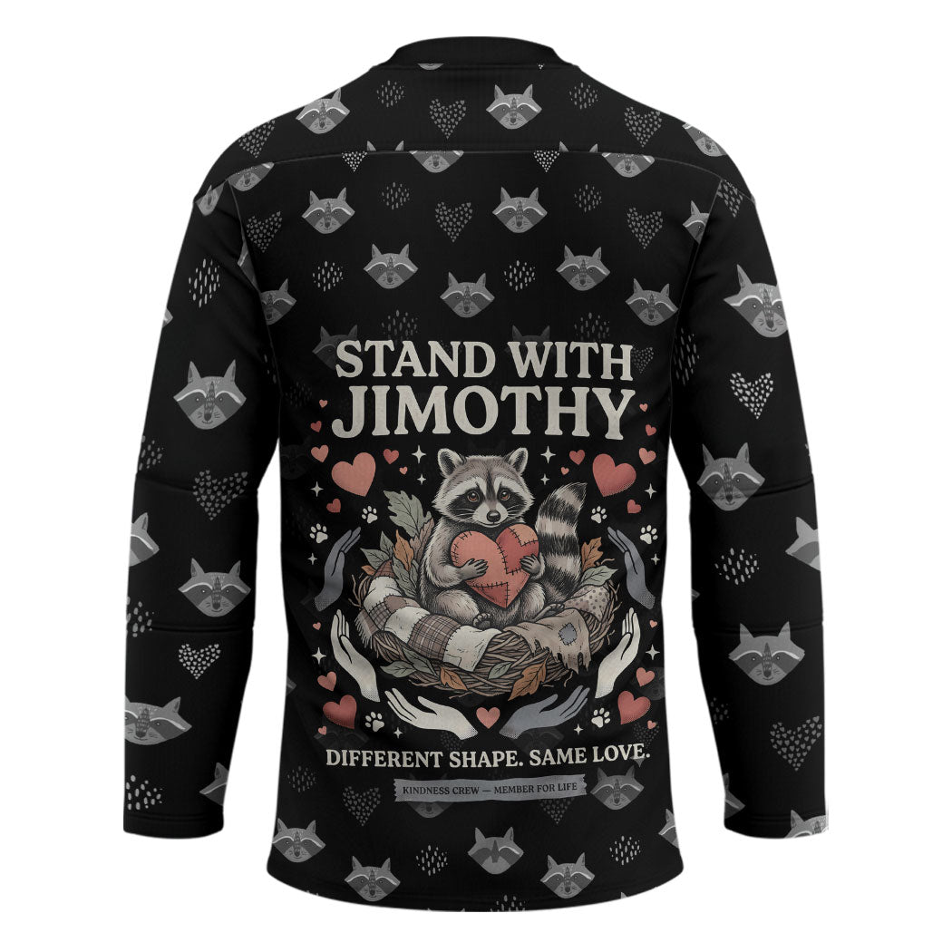 Jimothy The Raccoon Hockey Jersey Vintage Raccoon Small Frame Big Heart