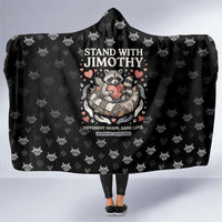 Jimothy The Raccoon Hooded Blanket Vintage Raccoon Small Frame Big Heart