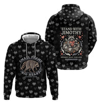 Jimothy The Raccoon Hoodie Vintage Raccoon Small Frame Big Heart