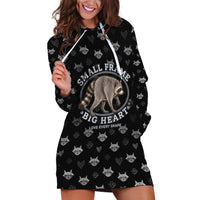 Jimothy The Raccoon Hoodie Dress Vintage Raccoon Small Frame Big Heart