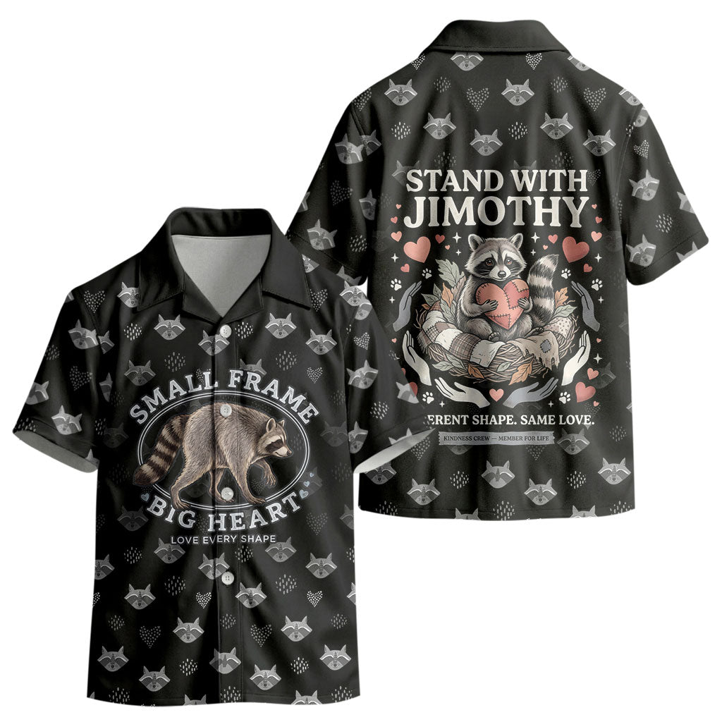 Jimothy The Raccoon Kid Hawaiian Shirt Vintage Raccoon Small Frame Big Heart