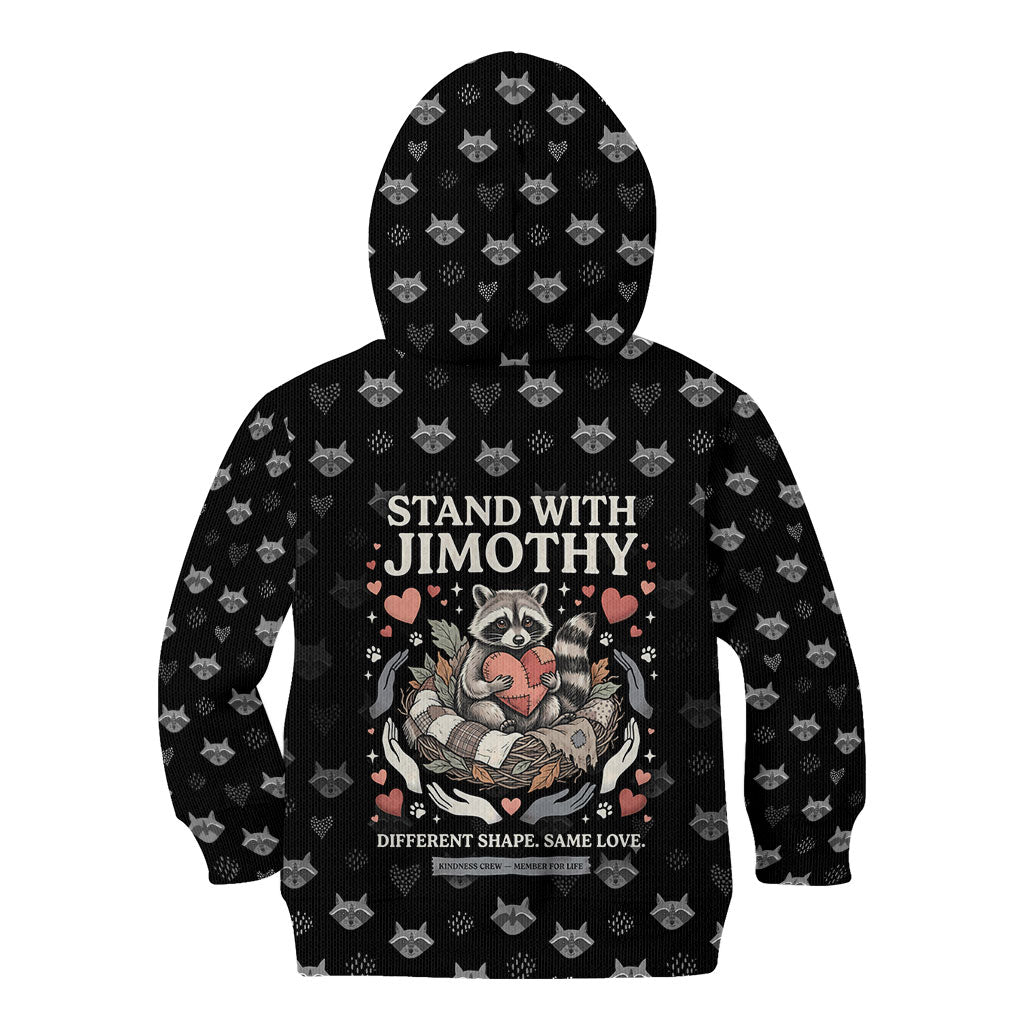 Jimothy The Raccoon Kid Hoodie Vintage Raccoon Small Frame Big Heart