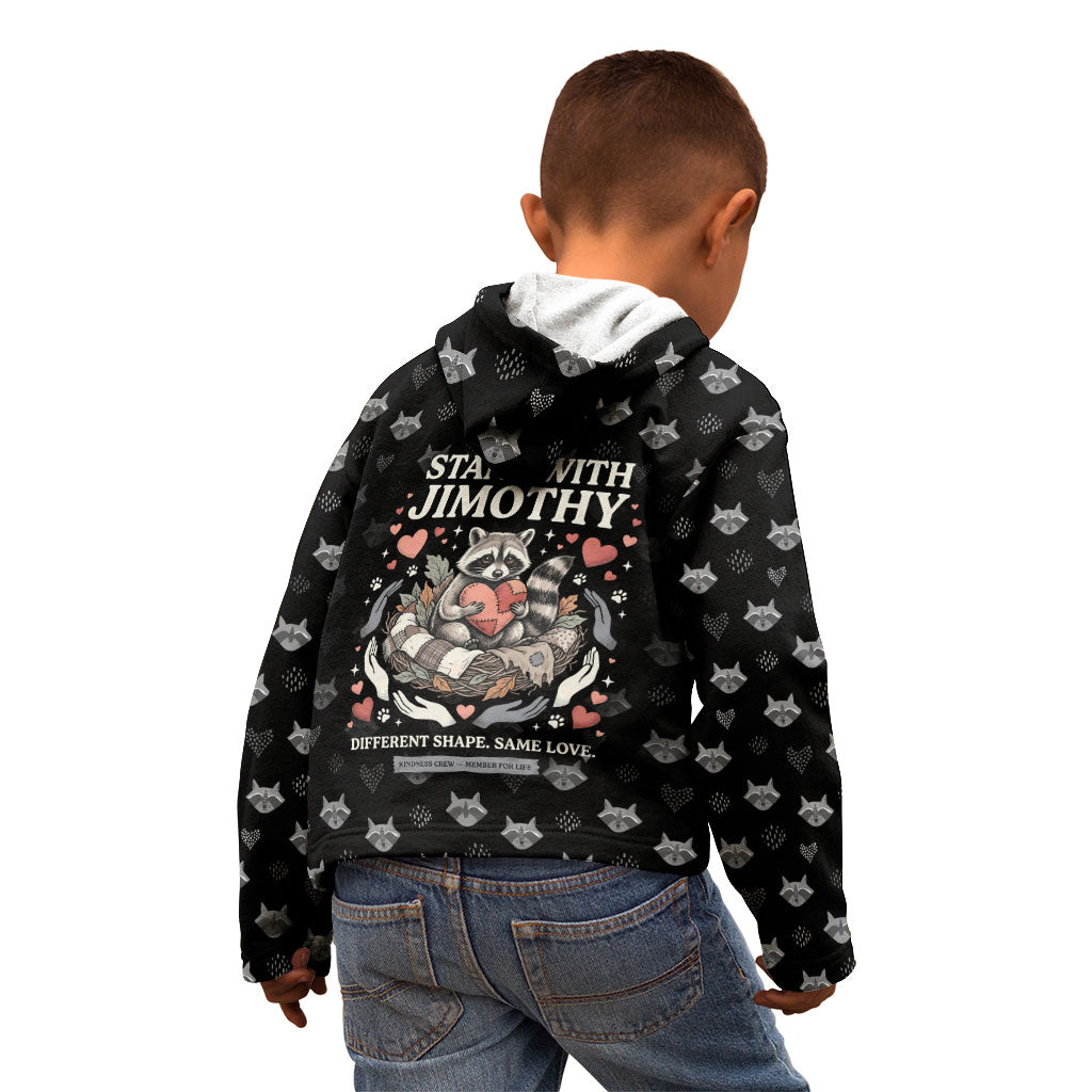 Jimothy The Raccoon Kid Hoodie Vintage Raccoon Small Frame Big Heart