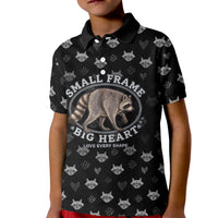 Jimothy The Raccoon Kid Polo Shirt Vintage Raccoon Small Frame Big Heart