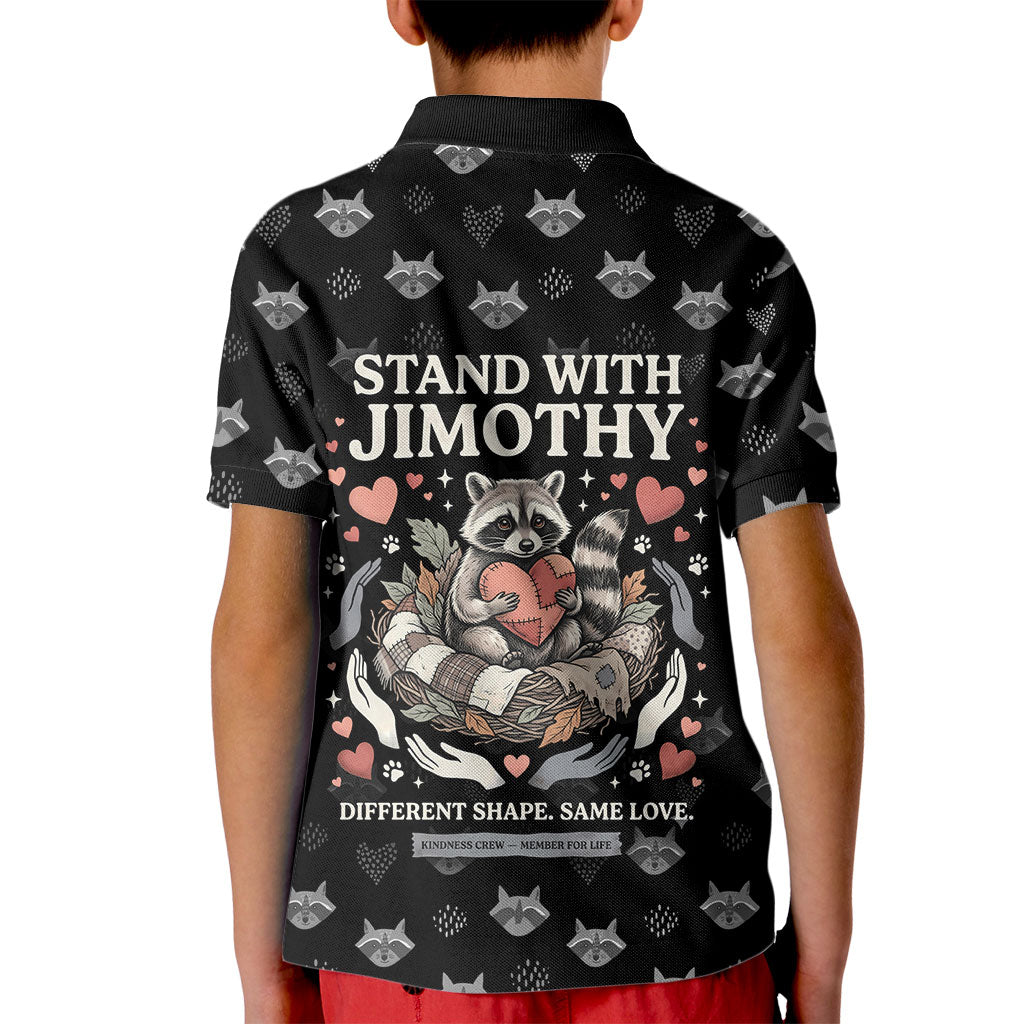 Jimothy The Raccoon Kid Polo Shirt Vintage Raccoon Small Frame Big Heart