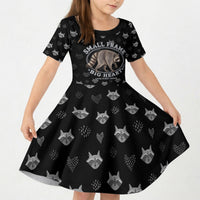 Jimothy The Raccoon Kid Short Sleeve Dress Vintage Raccoon Small Frame Big Heart