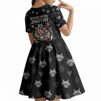 Jimothy The Raccoon Kid Short Sleeve Dress Vintage Raccoon Small Frame Big Heart