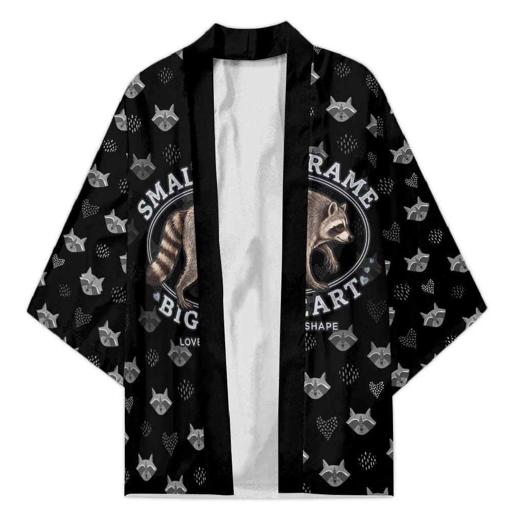 Jimothy The Raccoon Kimono Vintage Raccoon Small Frame Big Heart