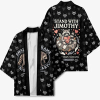 Jimothy The Raccoon Kimono Vintage Raccoon Small Frame Big Heart