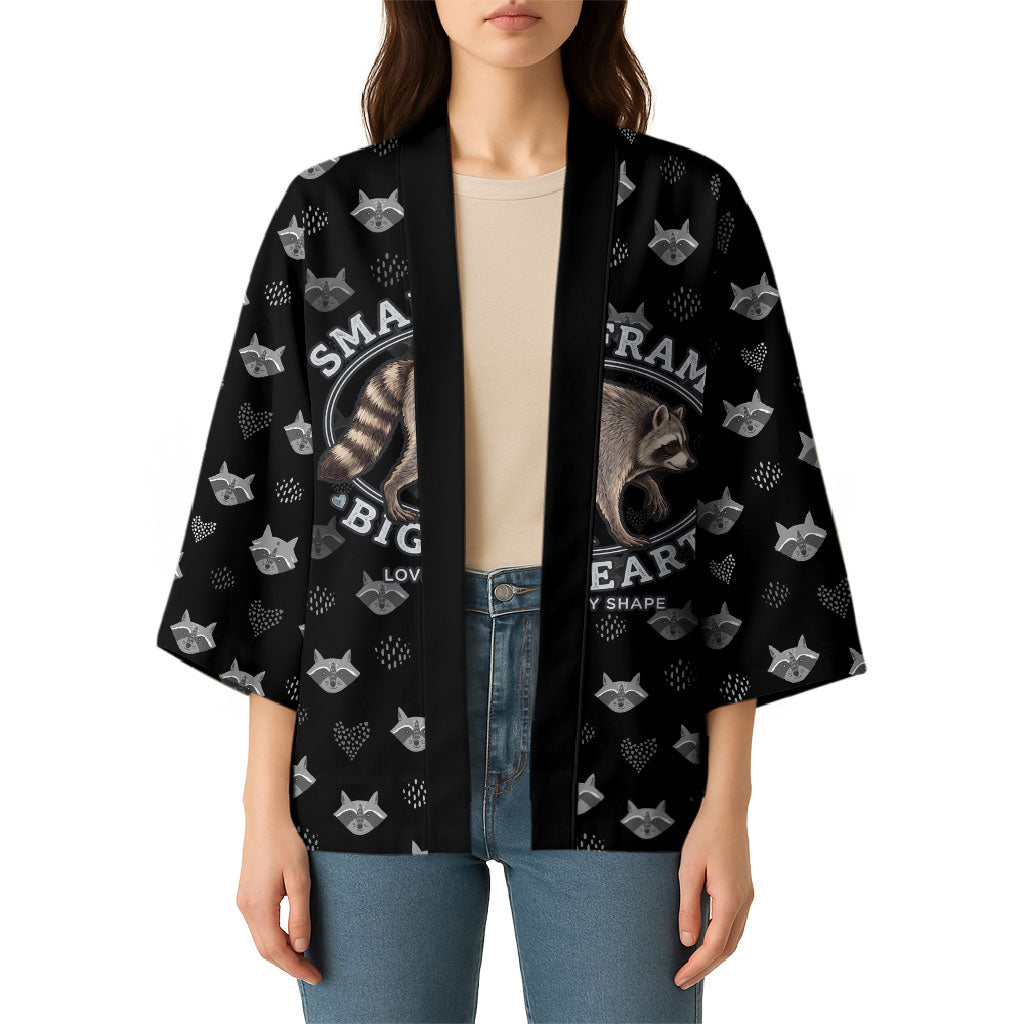 Jimothy The Raccoon Kimono Vintage Raccoon Small Frame Big Heart