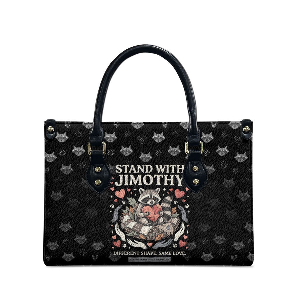 Jimothy The Raccoon Leather Bag Vintage Raccoon Small Frame Big Heart