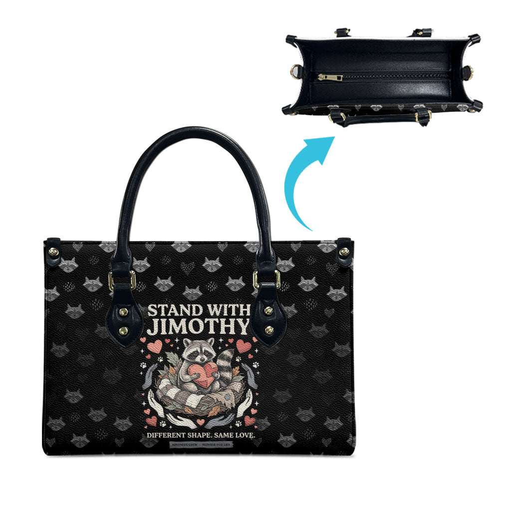 Jimothy The Raccoon Leather Bag Vintage Raccoon Small Frame Big Heart