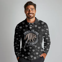Jimothy The Raccoon Long Sleeve Polo Shirt Vintage Raccoon Small Frame Big Heart