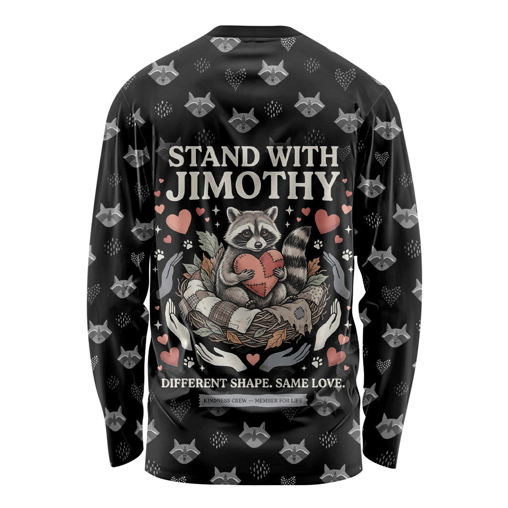Jimothy The Raccoon Long Sleeve Shirt Vintage Raccoon Small Frame Big Heart