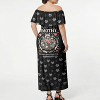Jimothy The Raccoon Off Shoulder Maxi Dress Vintage Raccoon Small Frame Big Heart