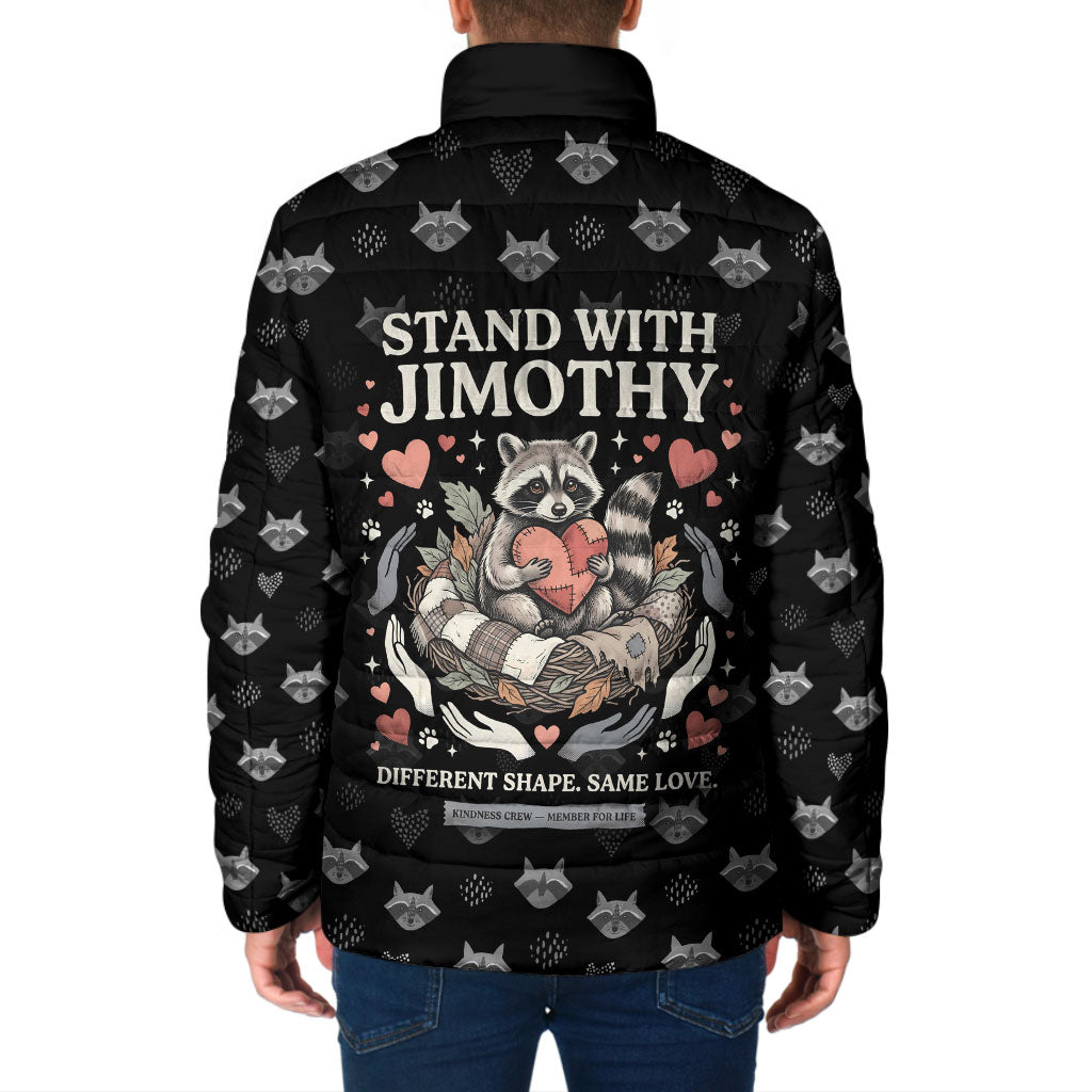 Jimothy The Raccoon Padded Jacket Vintage Raccoon Small Frame Big Heart