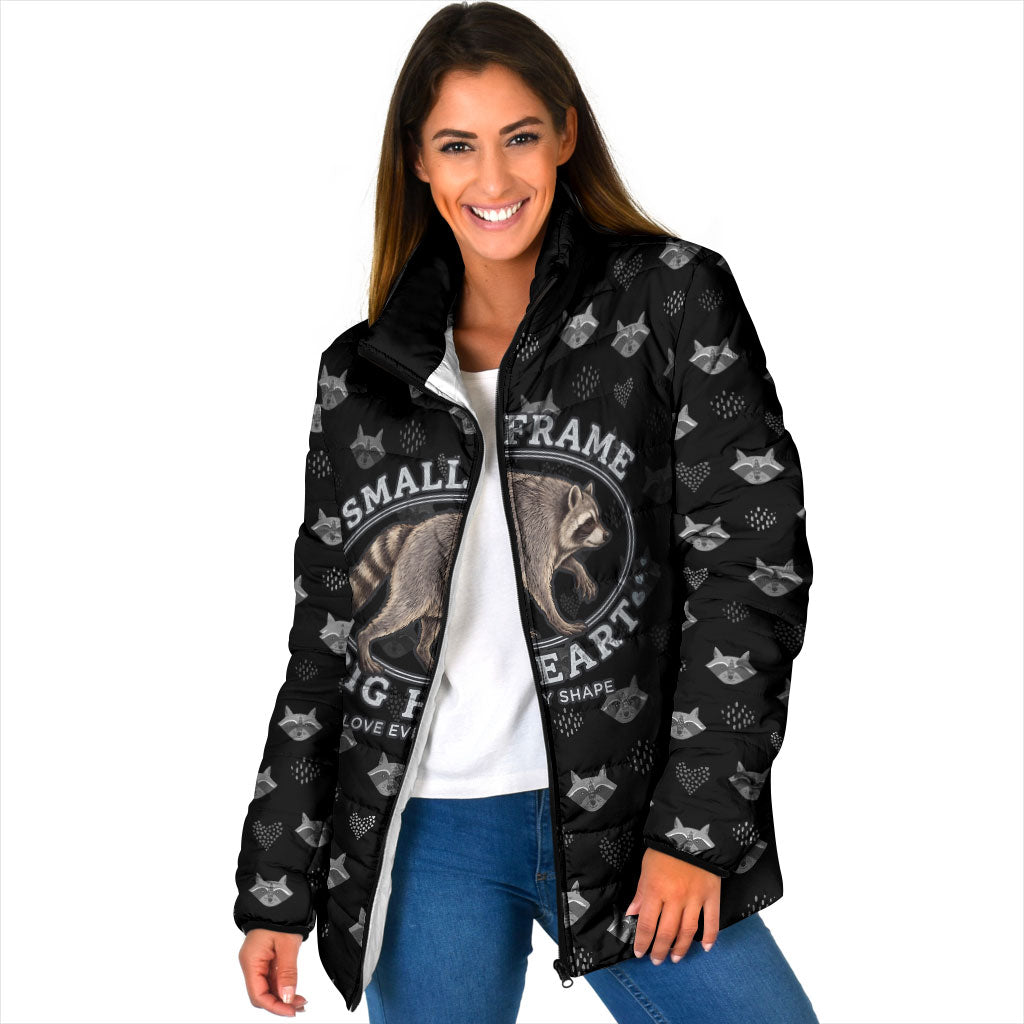 Jimothy The Raccoon Padded Jacket Vintage Raccoon Small Frame Big Heart