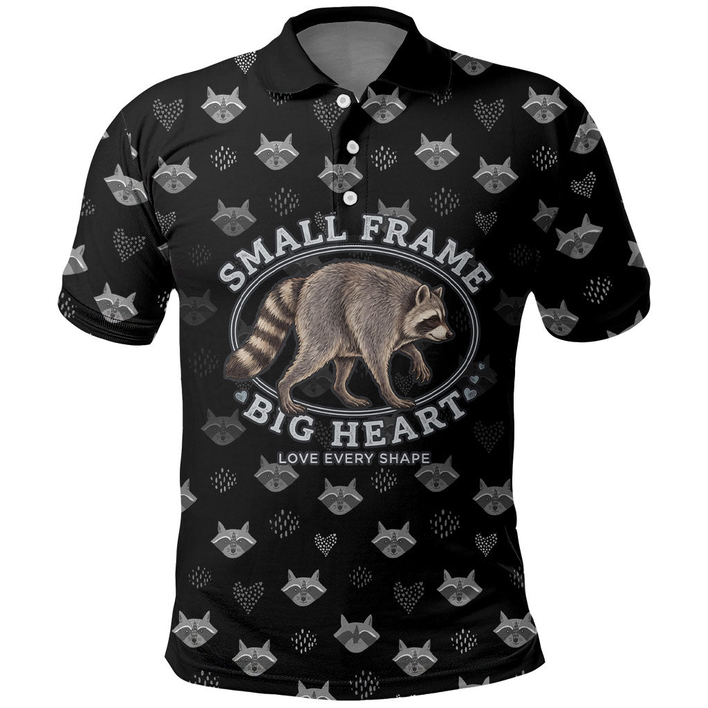 Jimothy The Raccoon Polo Shirt Vintage Raccoon Small Frame Big Heart