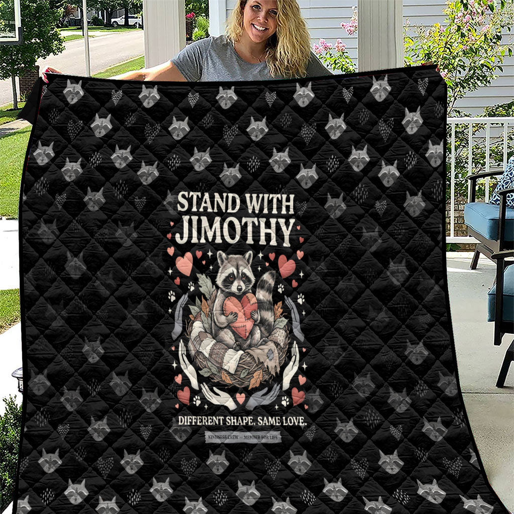 Jimothy The Raccoon Quilt Vintage Raccoon Small Frame Big Heart