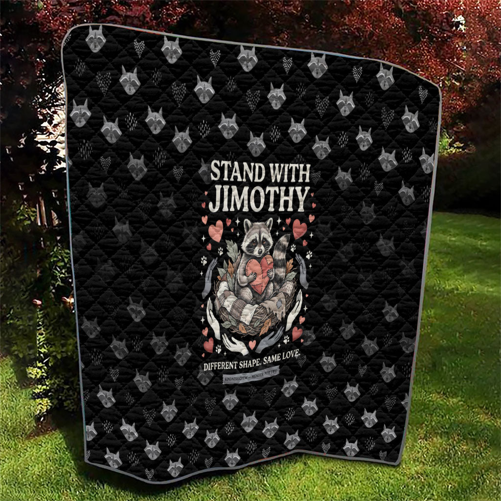 Jimothy The Raccoon Quilt Vintage Raccoon Small Frame Big Heart