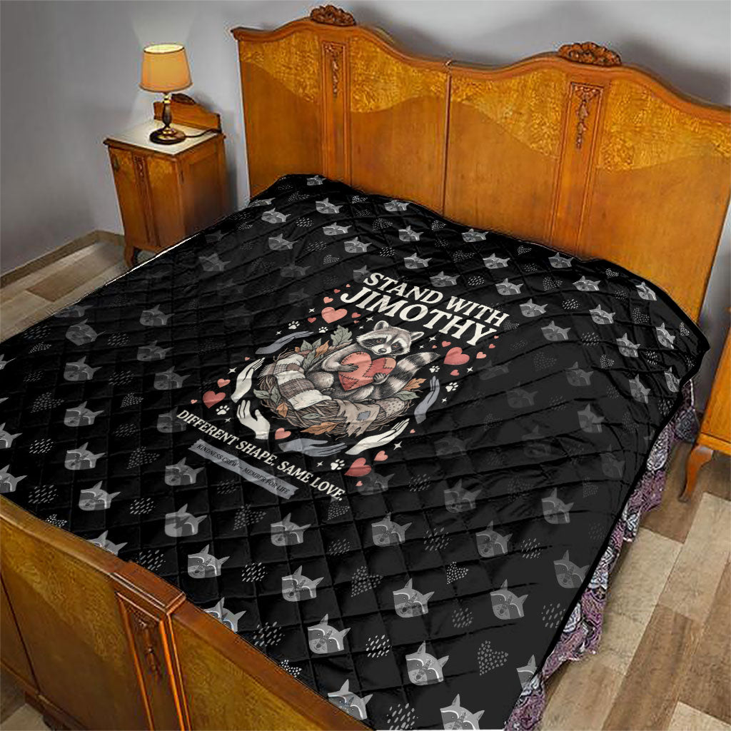 Jimothy The Raccoon Quilt Vintage Raccoon Small Frame Big Heart