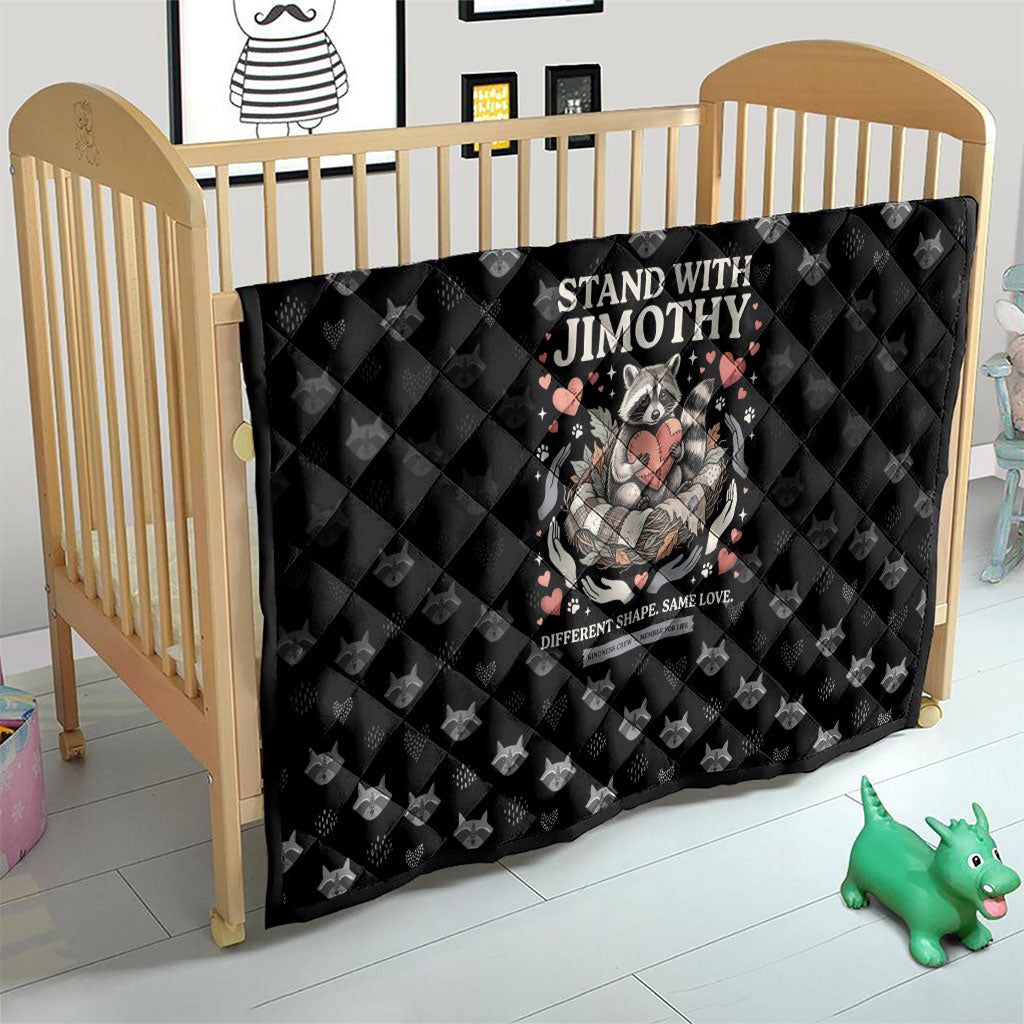 Jimothy The Raccoon Quilt Vintage Raccoon Small Frame Big Heart