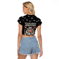 Jimothy The Raccoon Raglan Cropped T Shirt Vintage Raccoon Small Frame Big Heart