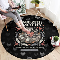 Jimothy The Raccoon Round Carpet Vintage Raccoon Small Frame Big Heart