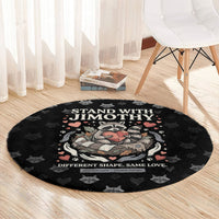 Jimothy The Raccoon Round Carpet Vintage Raccoon Small Frame Big Heart