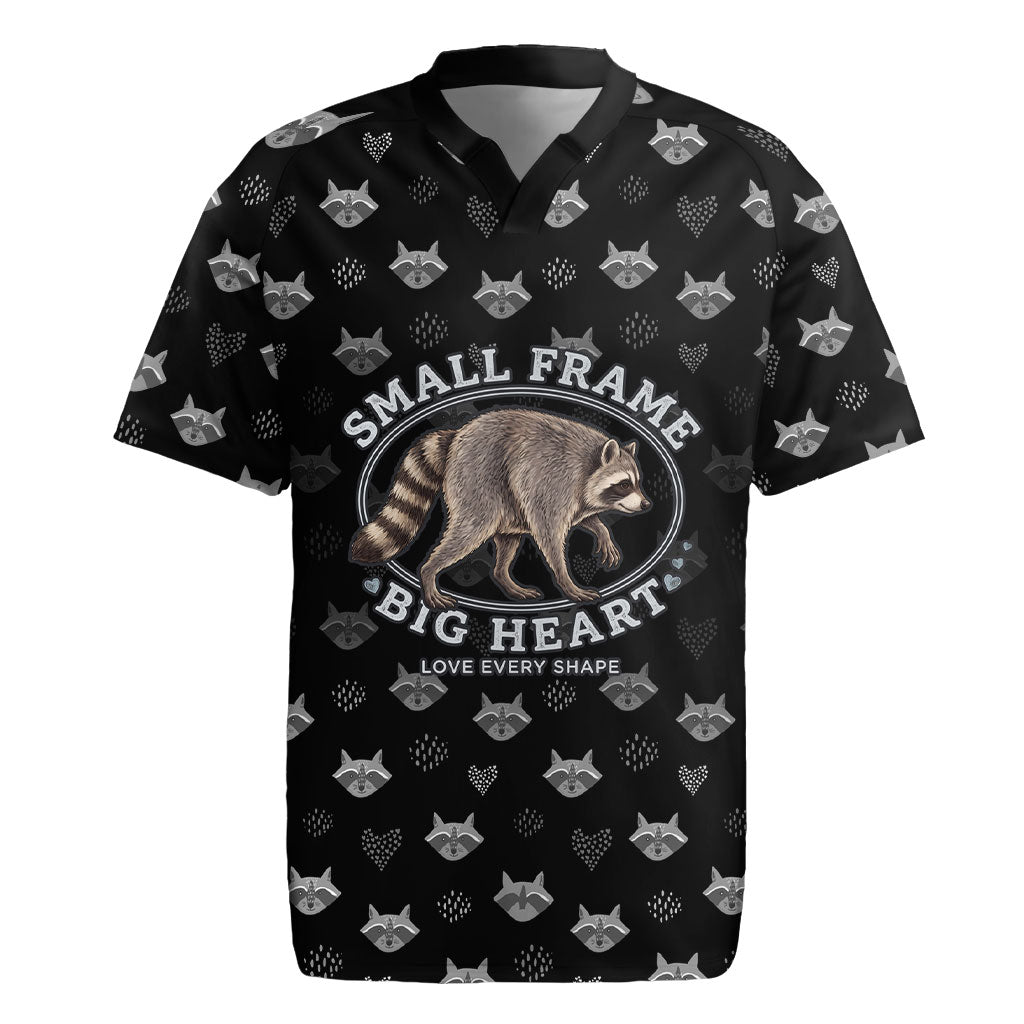 Jimothy The Raccoon Rugby Jersey Vintage Raccoon Small Frame Big Heart