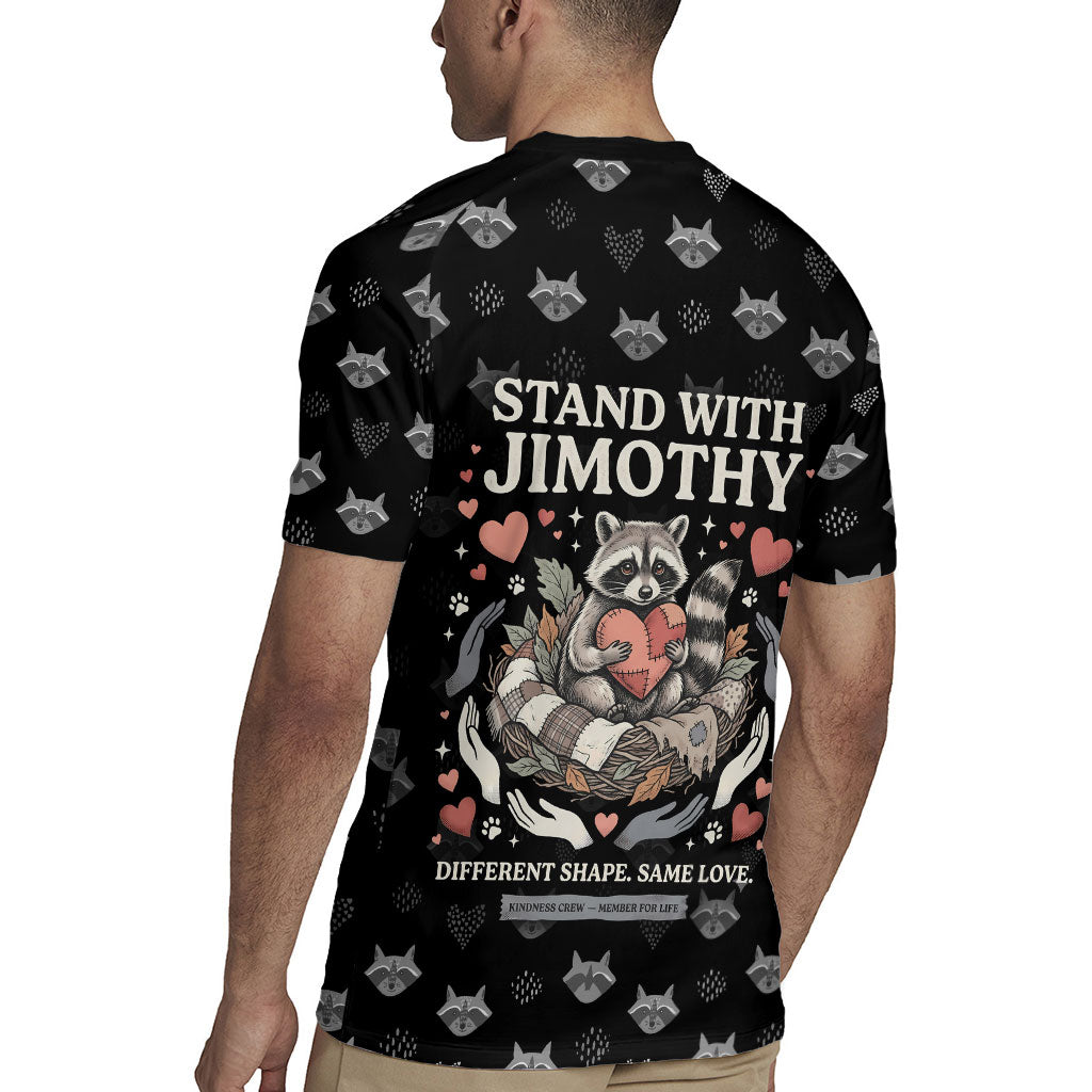 Jimothy The Raccoon Rugby Jersey Vintage Raccoon Small Frame Big Heart