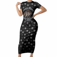 Jimothy The Raccoon Short Sleeve Bodycon Dress Vintage Raccoon Small Frame Big Heart