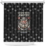 Jimothy The Raccoon Shower Curtain Vintage Raccoon Small Frame Big Heart