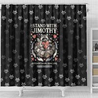 Jimothy The Raccoon Shower Curtain Vintage Raccoon Small Frame Big Heart