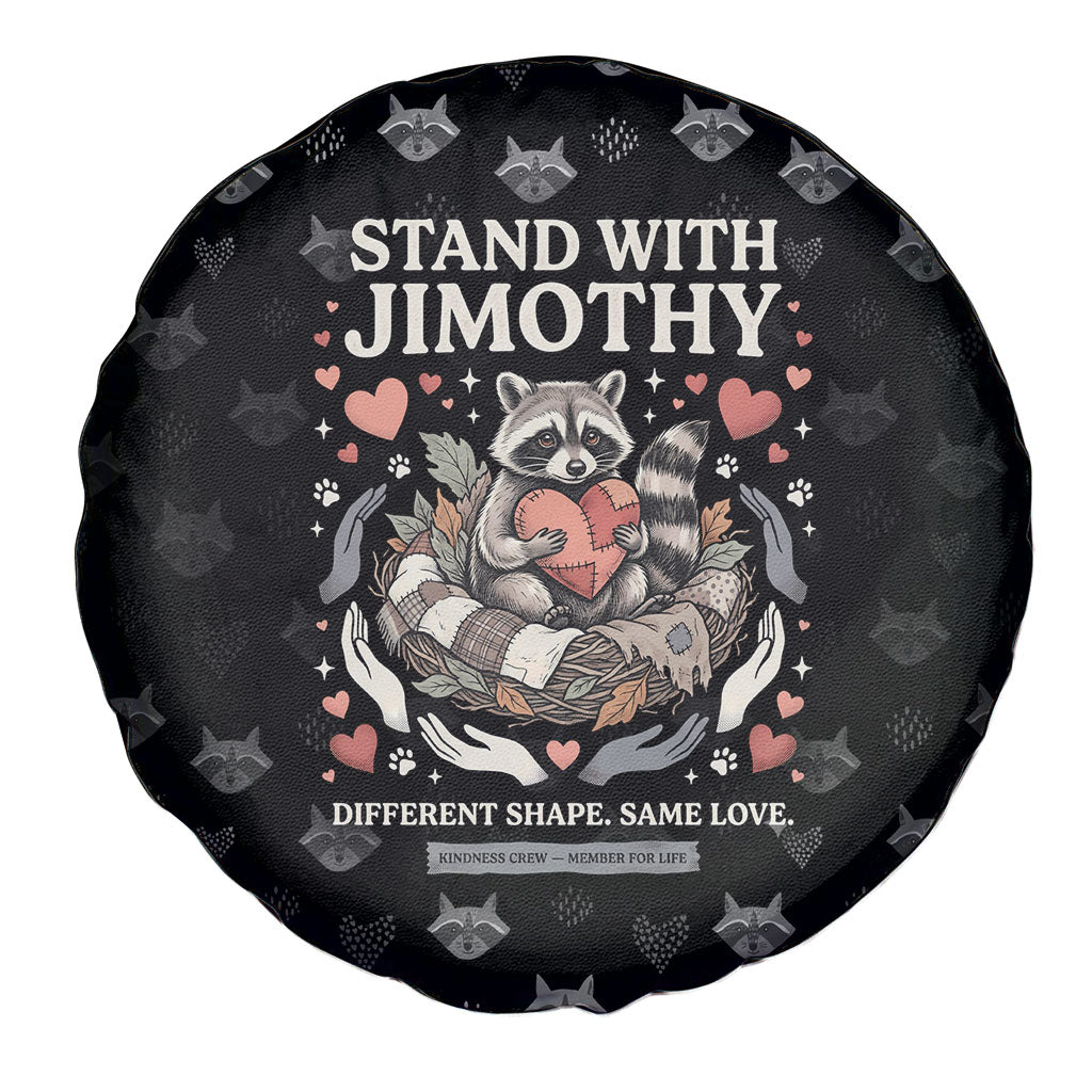 Jimothy The Raccoon Spare Tire Cover Vintage Raccoon Small Frame Big Heart